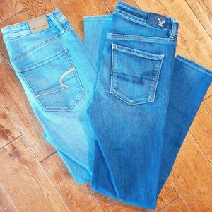 2 Pair American Eagle Jeans